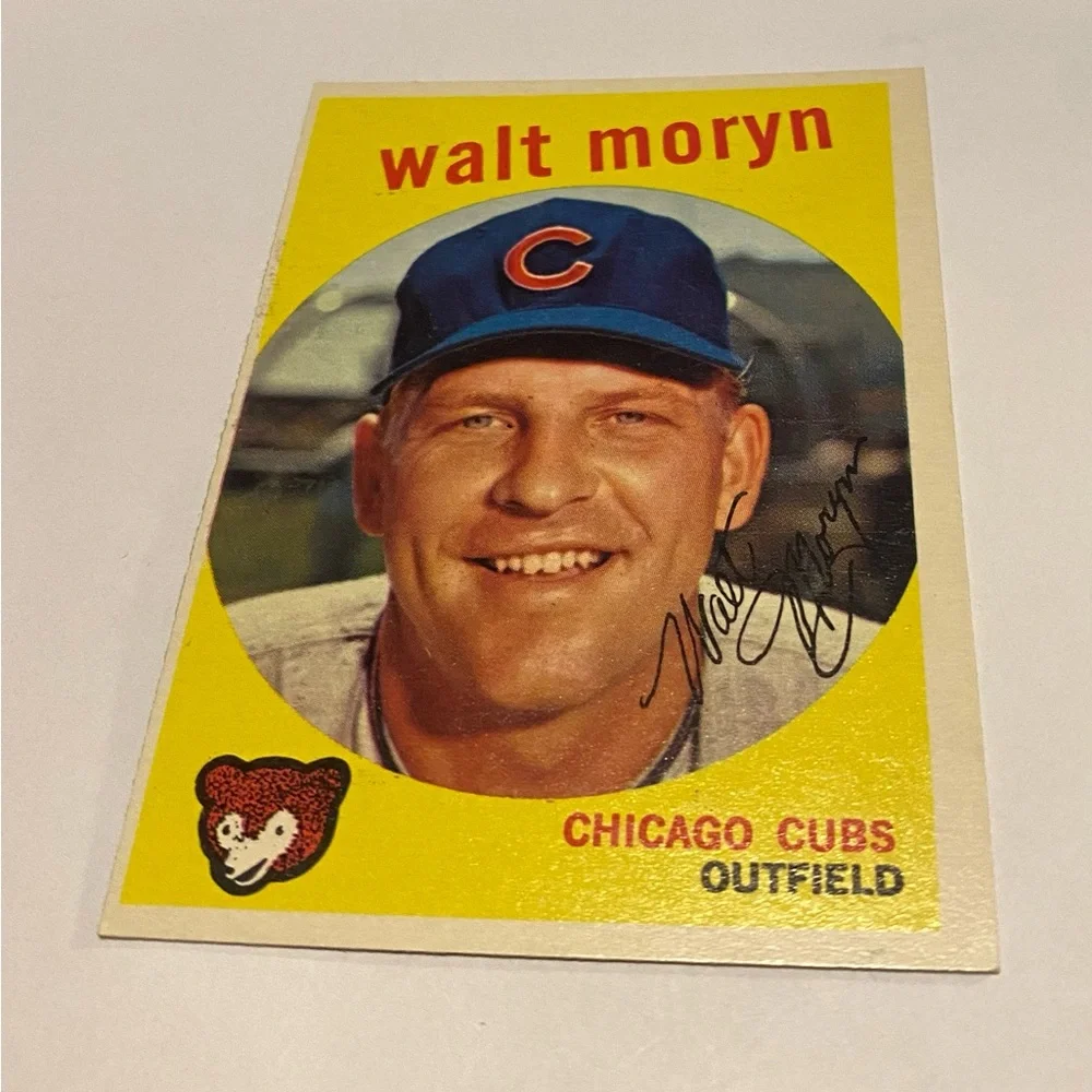 Walt Moryn 1959 Topps Baseball Card # 488 Chicago Cubs Vintage Collectible